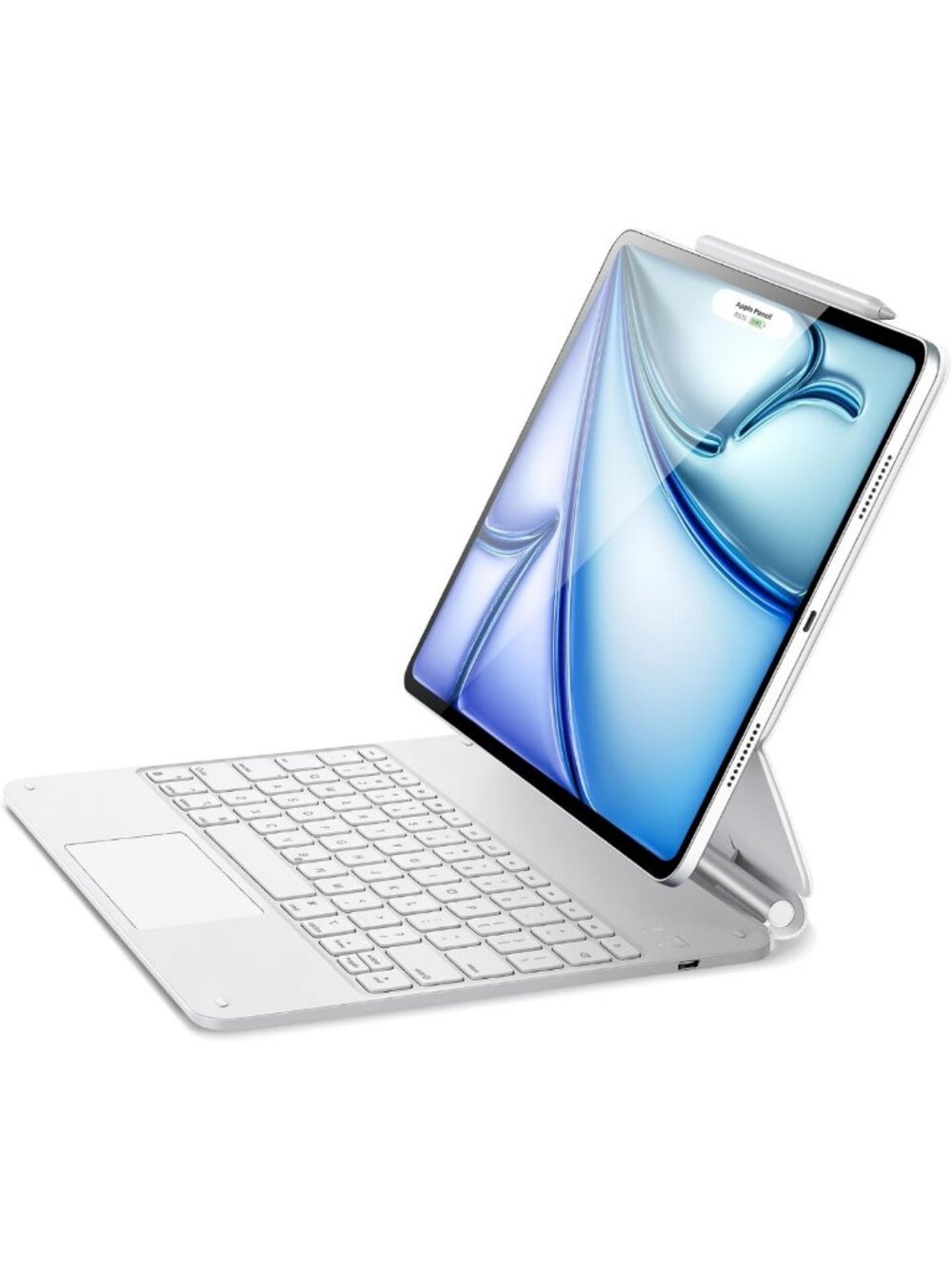 iPad Air 13/Pro 12.9 Inch Case with Keyboard & Quick-Set Magnetic Stand